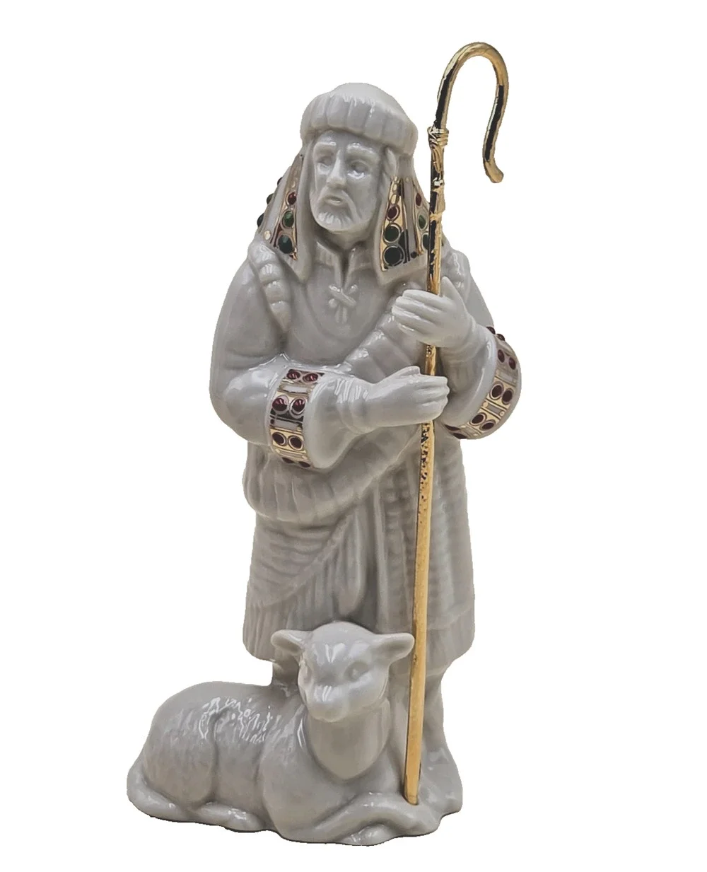 Lenox Shepherd with Staff China Jewels Nativity 6.5